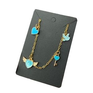 Blue lover charm bracelet